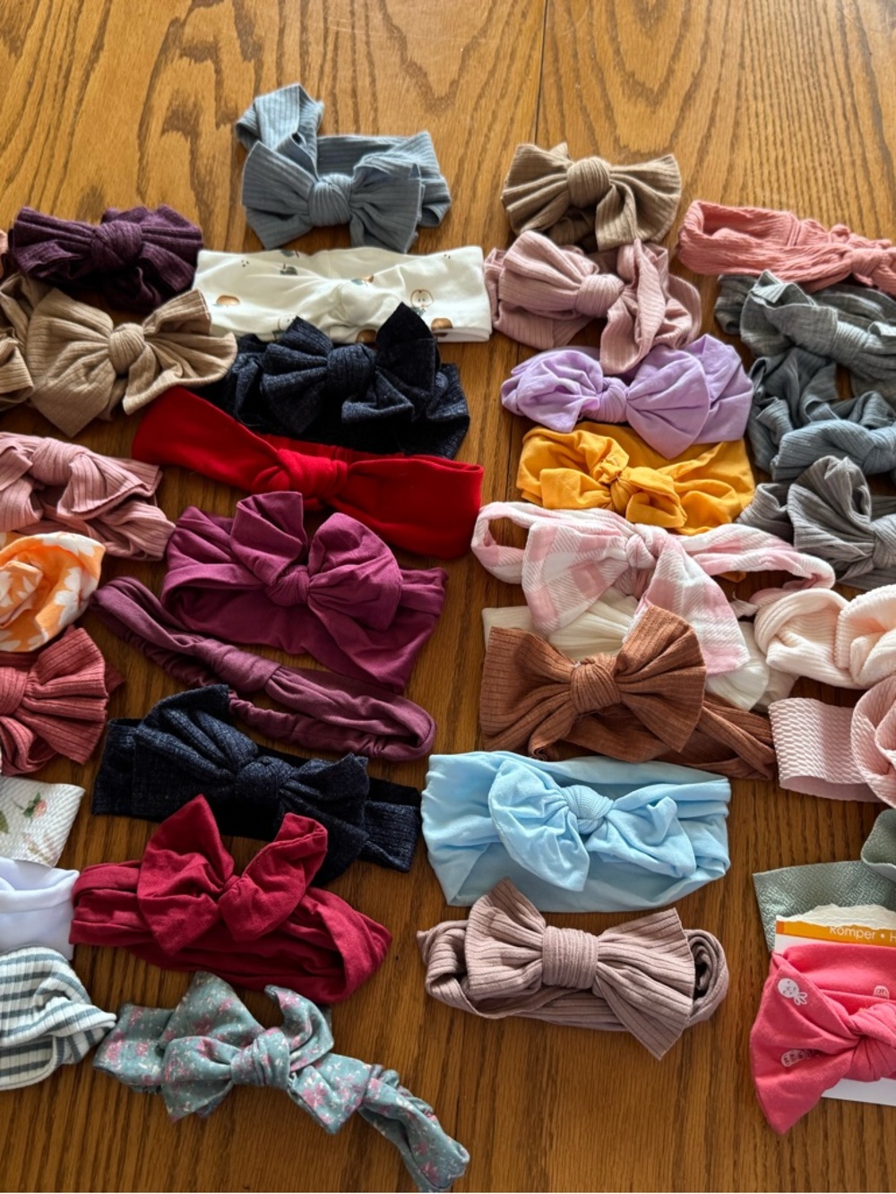 Kids Ribbed Bow Headband - Assorted Colors